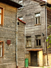 Two wooden houses