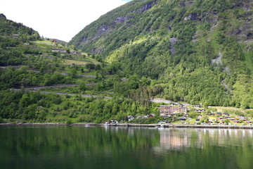 Fototapeta na wymiar geiranger fjord norwegen