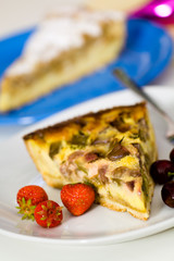 Kuchen vom Rhabarber,Rheum rhabarbarum
