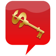 Icon, Golden Key.Vector