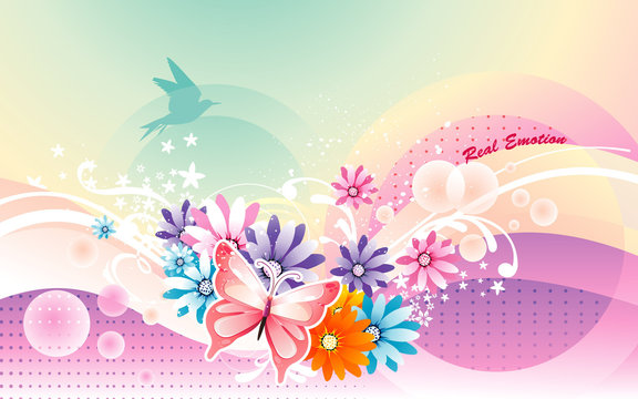 soft buttefly vector illustration