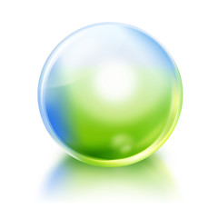 Green and Blue Nature Orb Icon