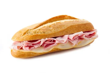 Fotobehang Snackbar sandwich met gekookte ham - sandwich met gekookte ham