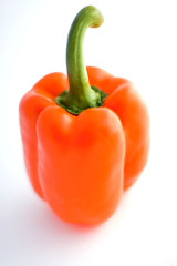 Orange Bell Pepper on white background