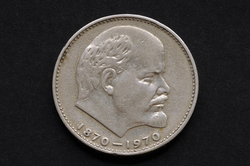 RUSSIA - URSS MONETA DA 1 RUBLO DEL 1970 100° ANNI LENIN