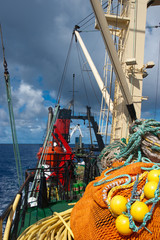 Fishing boat in atlantic ocean
