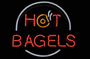 Hot Bagels Neon Sign