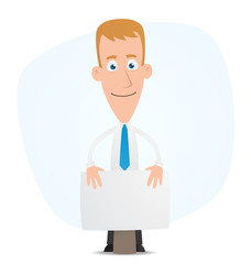 Manager is behind blank board