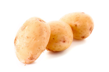 Potatoes isolated on white