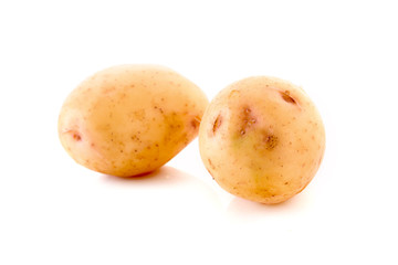 Potatoes isolated on white