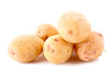Potatoes isolated on white