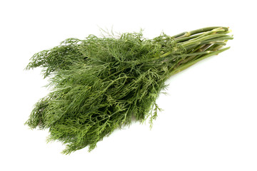 Green parsley isolated on white