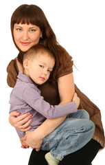 Mother with little son