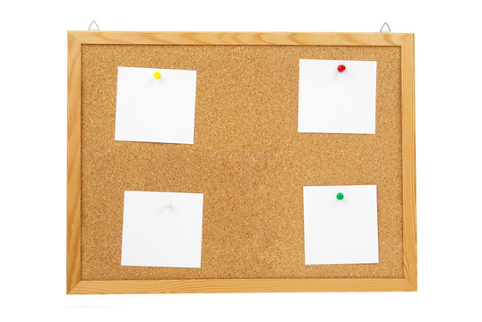 isolated corck board with clipping paths