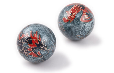 Chinese dragon phoenix balls