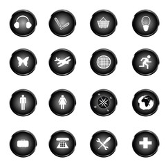 Black web buttons