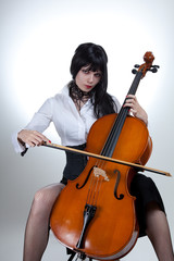 Young woman playing cello © Elisanth