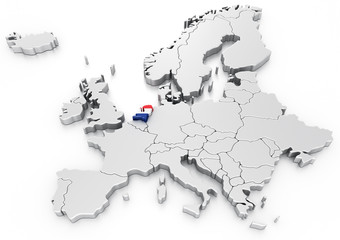 Holland on a Euro map