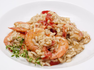 Risotto mit shrimps