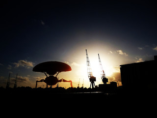 Alien Tripod In The Docklands