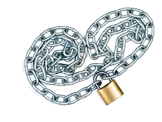 Steel Chain Isolated on a White Background