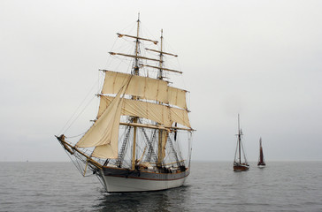 Fototapeta na wymiar Old ship in the baltic sea
