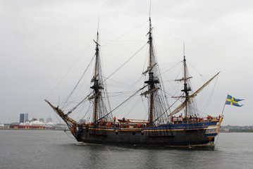 Fototapeta na wymiar An old ship in Baltic sea