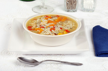 homemade chicken and wild rice soup