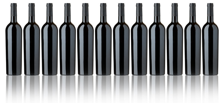 red wine bottles