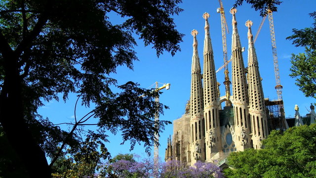 Spires of Sagrada Familia Church, Spain