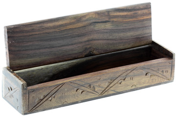 plumier bois, fond blanc