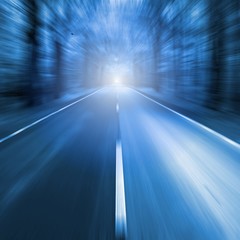 Road in motion blur - 23821772