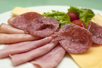 Salamiaufschnitt