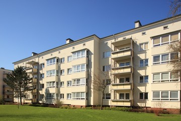 Wohnhaus, Hausfassade, Mietswohnungen, Deutschland