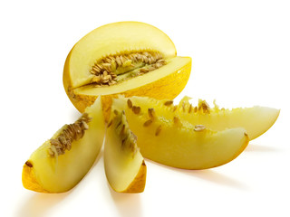 Ripe melon, cut into slices.