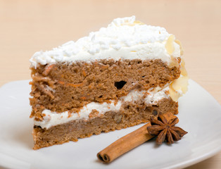 chocolate cake with cinnamon.sweet dessert