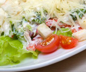 vegetable salad from tomato and zwieback