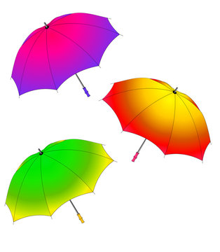 Three revealled umbrella