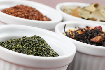 Tea collection - focus on bancha green tea