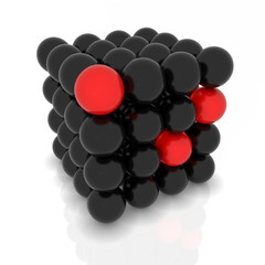 vector abstract molecules in two colors