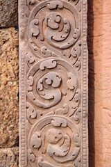 art on pillar of Ku Pleuy Noi, Khon Kaen