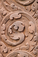 art on pillar of Ku Pleuy Noi, Khon Kaen