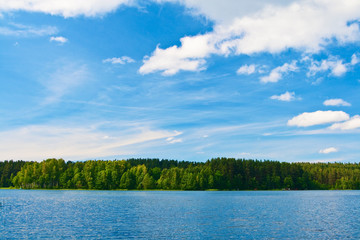 Lake and clouds.