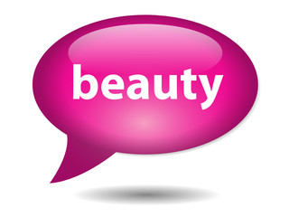 BEAUTY Speech Bubble Icon (Diet Fitness Weight Health Form)