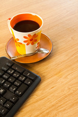 coffee and keyboard