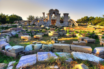 Ancient ruins at yuanmingyuan in Beijing