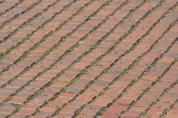 rotes Straßenpflaster