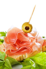 Prosciutto, italian cured ham
