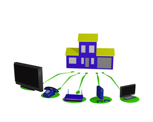 home networking concept © Lee Barnwell