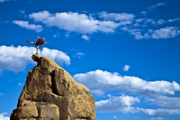 Climber on the summit.
